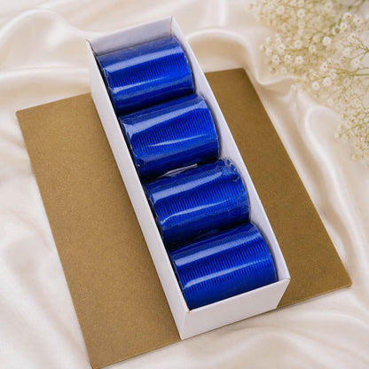 Blue Color 4 Set Of Metal Bangles Combo with Stylish Traditional Design
