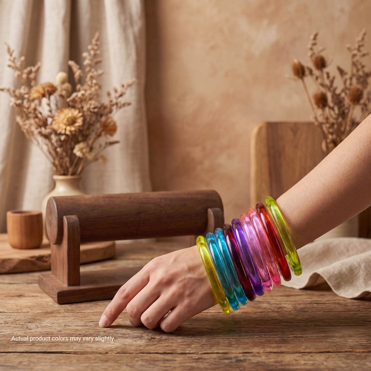 Assorted Color 28 Pieces Of Jelly Glass Bangle with Elegant Traditional Fashion Style