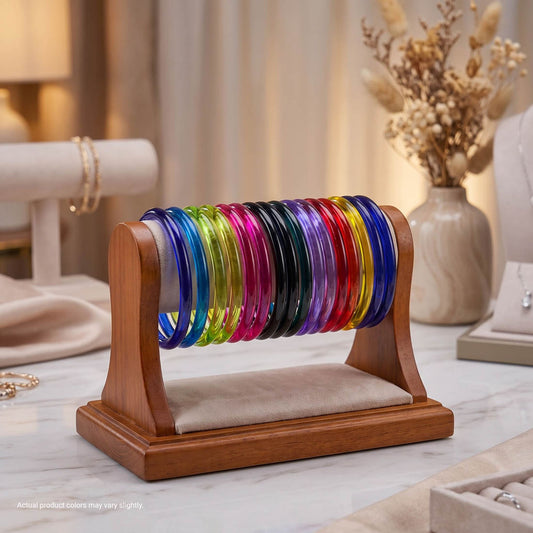 Assorted Color 28 Pieces Of Jelly Glass Bangle Crafted for Stylish Everyday Traditional Wear