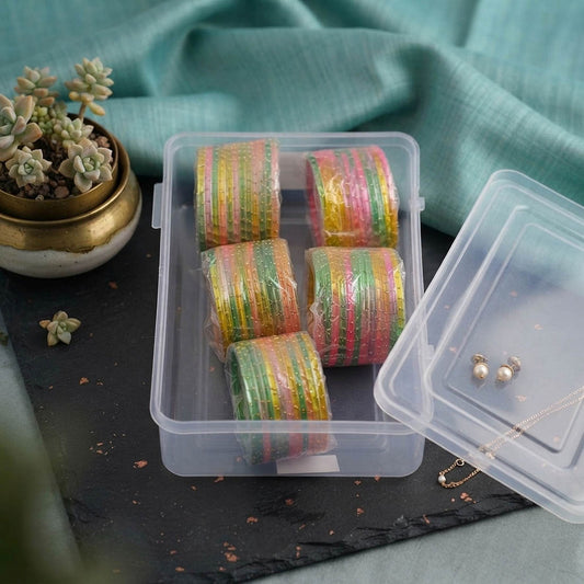 Multi Color 5 Set Of Glass Bangles Crafted for Stylish Everyday Wear
