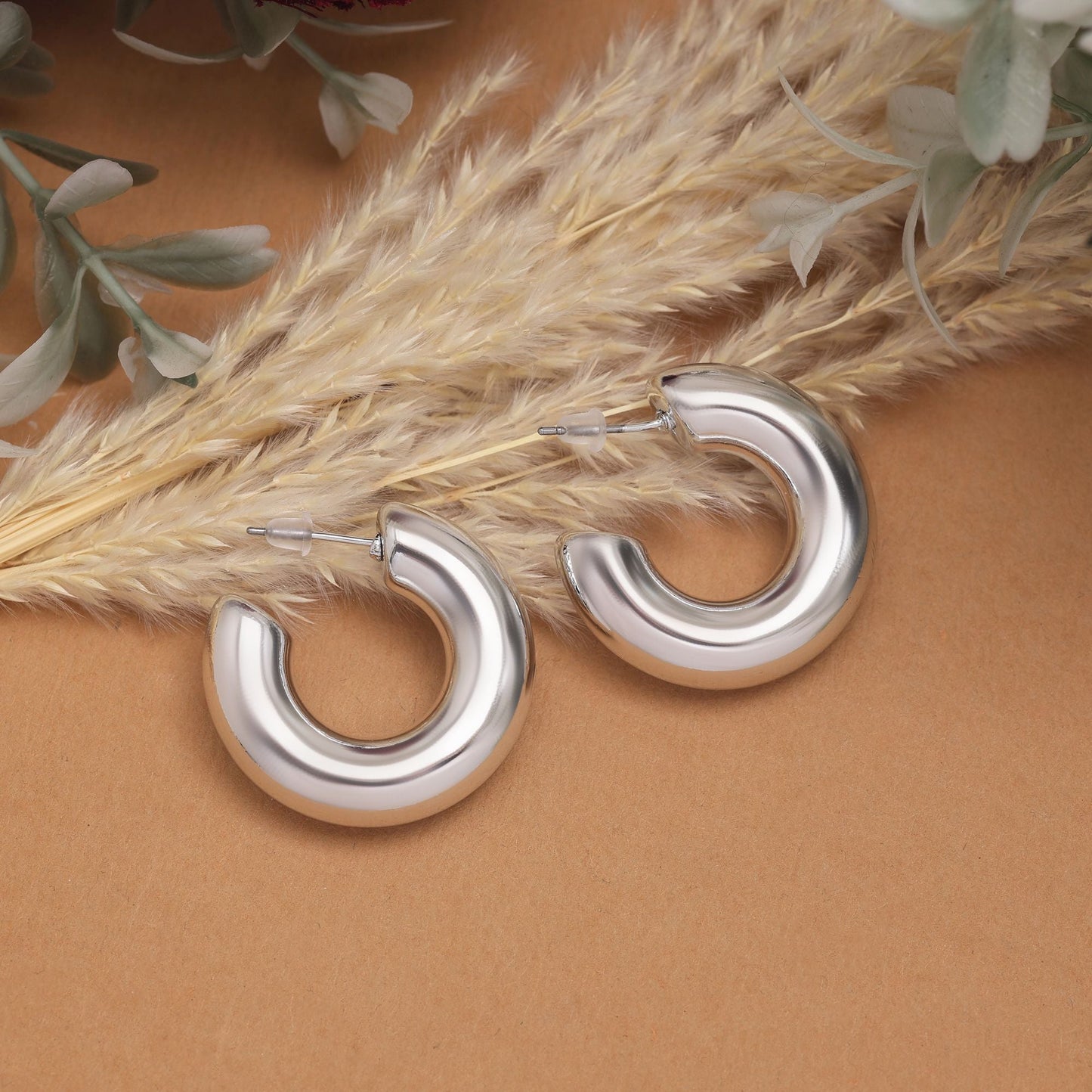 Classic Silver Color 12 Pair Of Fashion Earrings Designed For Festivals, Weddings, And Casual Use