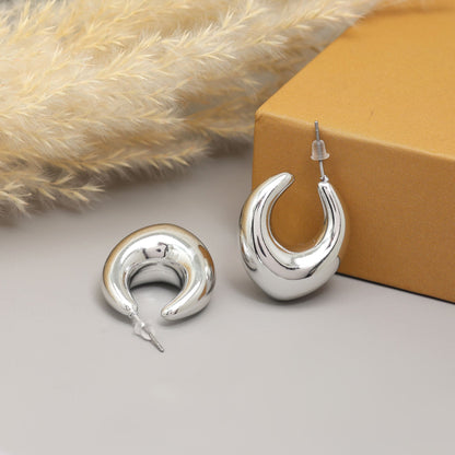 Attractive Silver Color 12 Pair Of Fashion Earrings With Exquisite Detailing For Women’S Styling