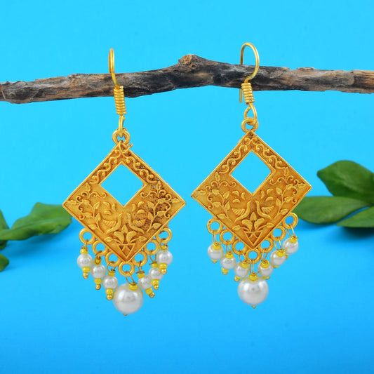 Classic Gold Color Fashion Earrings Perfect For Weddings, Engagements, And Party Outfits Jewelry