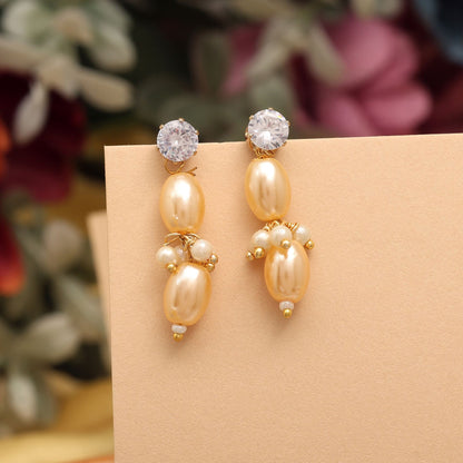 Elegant Gold Color 12 Pair Of Fashion Earrings Designed With Traditional And Modern Jewelry Fusion