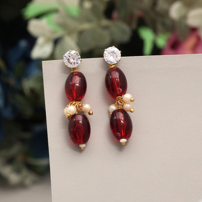 Stilvolle, kastanienbraune Ohrringe, 12 Paar, modisch, für Brautschmuck und festliche Kleidung