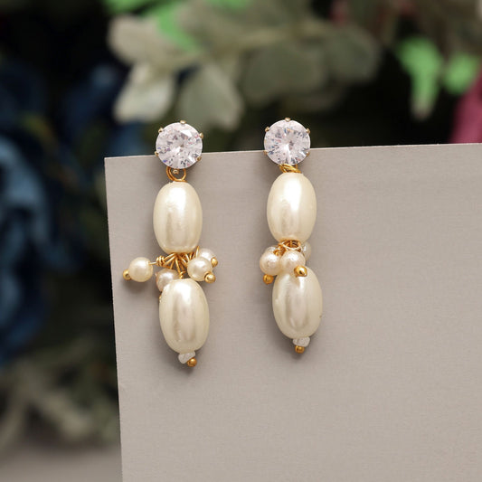 Gorgeous White Color 12 Pair Of Fashion Earrings Crafted With Exquisite Handmade Jewelry Finishing Touch