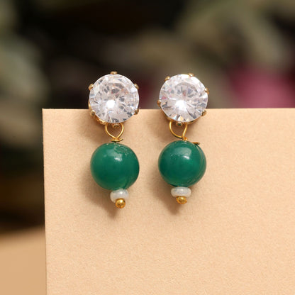 Gorgeous Green Color 12 Pair Of Fashion Earrings Perfect For Ethnic Functions, Parties, And Celebrations