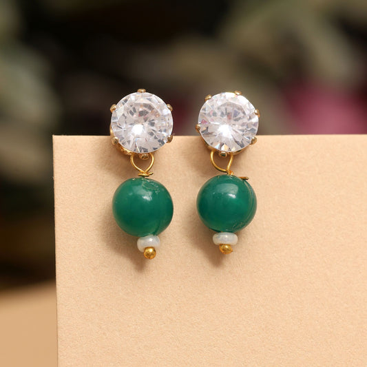 Gorgeous Green Color 12 Pair Of Fashion Earrings Perfect For Ethnic Functions, Parties, And Celebrations