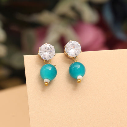 Gorgeous Firozi Color 12 Pair Of Fashion Earrings Crafted For Elegant Traditional Jewelry Styling Needs