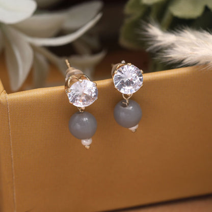 Attractive Grey Color 12 Pair Of Fashion Earrings Designed With Handmade Traditional Artistic Jewelry Craft