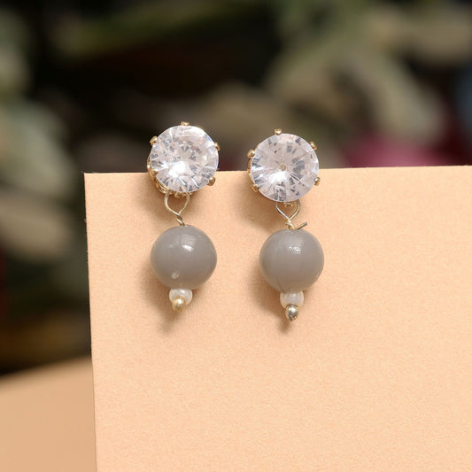 Attractive Grey Color 12 Pair Of Fashion Earrings Designed With Handmade Traditional Artistic Jewelry Craft