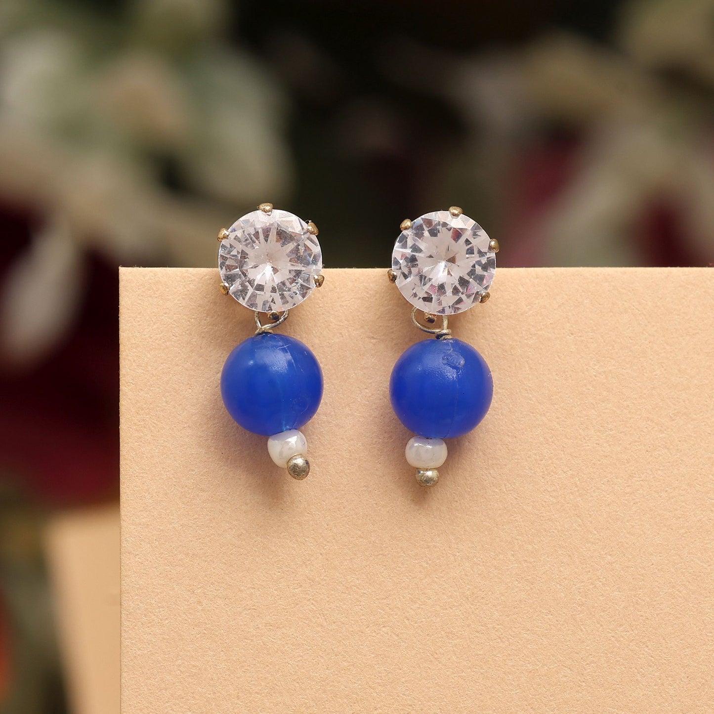 Gorgeous Blue Color 12 Pair Of Fashion Earrings Crafted For Weddings, Parties, And Cultural Functions