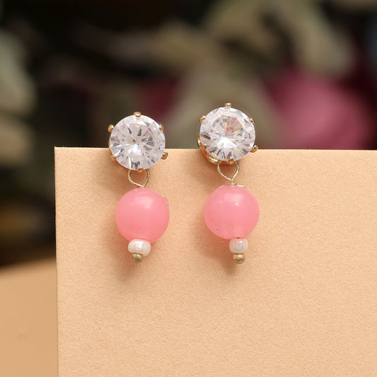 Elegant Pink Color 12 Pair Of Fashion Earrings Crafted For Festivals, Parties, And Indian Cultural Dressing