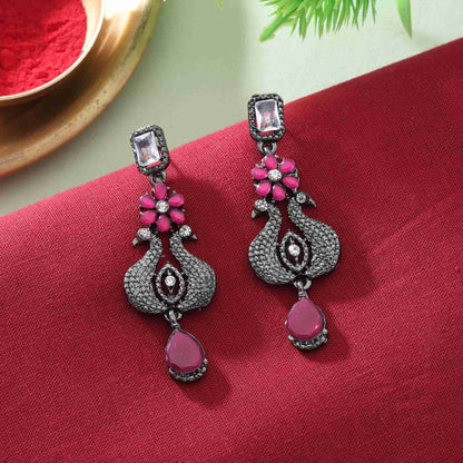 Trendy Assorted Color 12 Pair Of Fashion Earrings Combo For Festive Collection
