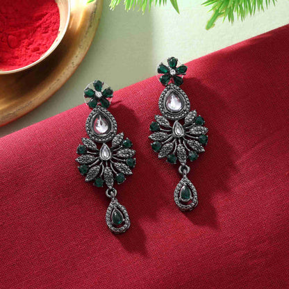 Elegant Assorted Color 12 Pair Of Fashion Earrings Combo For Ethnic Outfits