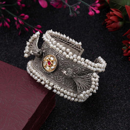 Gold & Silver Color Oidised Bracelet