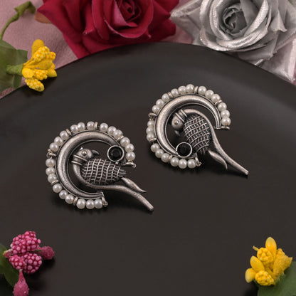 Stilvolle, schwarz oxidierte Ohrringe für Festivals, Veranstaltungen und traditionelle Outfits