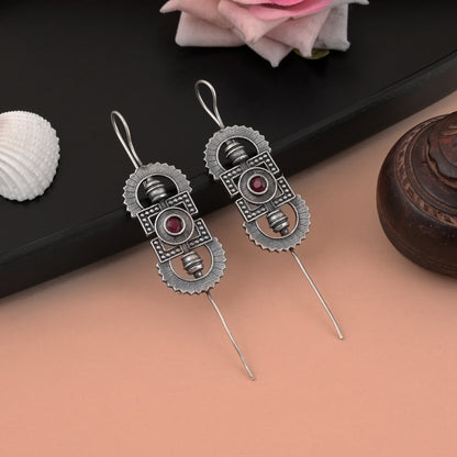 Trendy Rani Color Oxidized Ohrringe Ohr Manschette für schicke ethnische Outfits