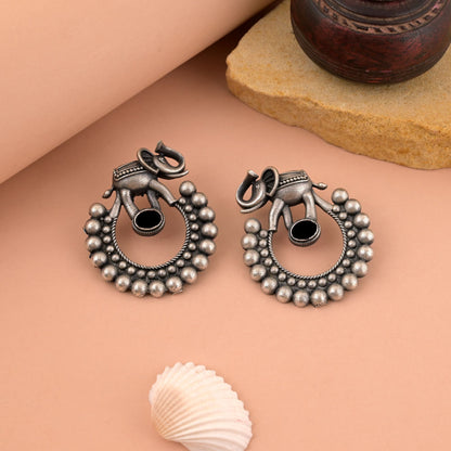 Beautiful Black Color Oxidised Earrings Designed For Daily Wear, Parties, And Cultural Celebrations