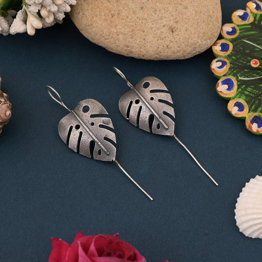 Elegant Silver Color Oxidised Earrings Ear Cuff Designed For Party And Wedding Wear