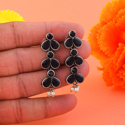 Stylish Black Color Oxidised Earrings Perfect For Engagements, Parties, And Cultural Fashion Styling