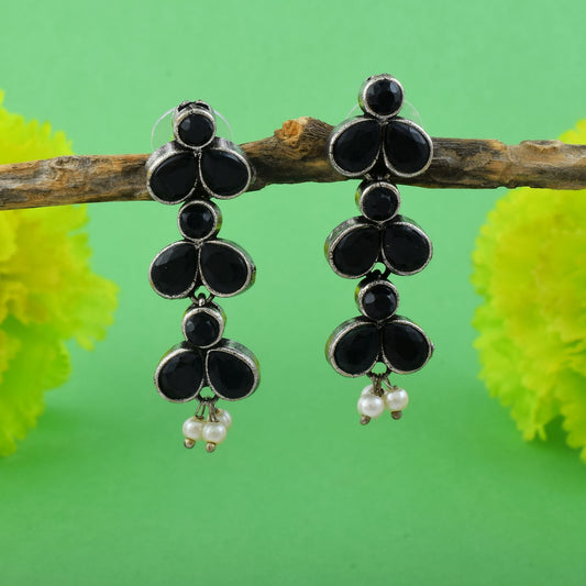 Stylish Black Color Oxidised Earrings Perfect For Engagements, Parties, And Cultural Fashion Styling