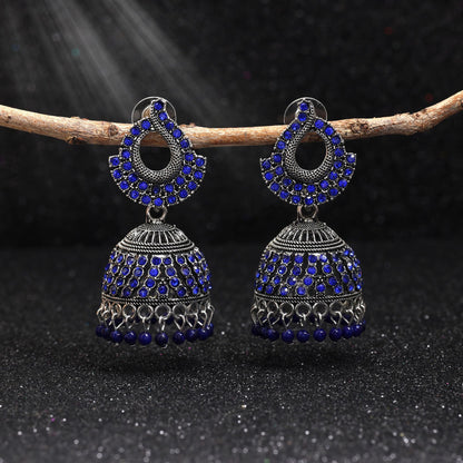 Attractive Blue Color Oxidised Earrings Perfect For Festivals, Parties, And Ethnic Jewelry For Women