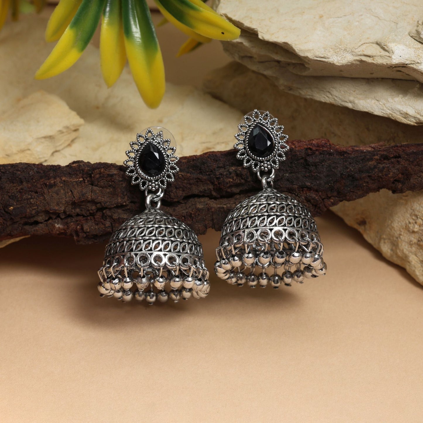 Attractive Black Color Oxidised Earrings Perfect For Brides, Festivals, And Women’S Ethnic Styling Jewelry