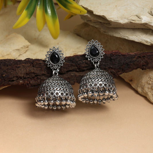 Attractive Black Color Oxidised Earrings Perfect For Brides, Festivals, And Women’S Ethnic Styling Jewelry