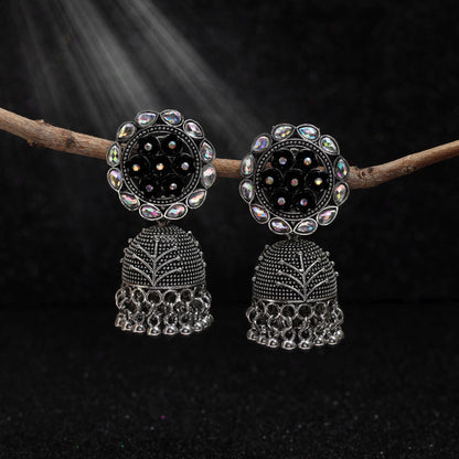 Attractive Black Color Oxidised Earrings Perfect For Women’S Festivals, Parties, And Ethnic Fashion Outfits