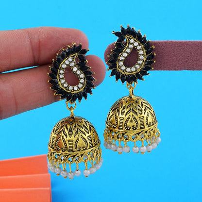 Classic Black Color Oxidised Earrings Perfect For Women’S Fashion Jewelry And Cultural Styling Needs