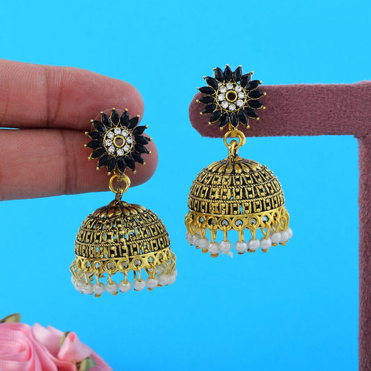 Classic Black Color Oxidised Earrings Perfect For Daily Wear, Festivals, And Ethnic Women’S Jewelry