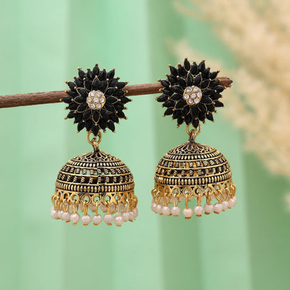 Stilvolle, oxidierte Ohrringe in Schwarz, perfekt für Hochzeiten, Verlobungen und als alltäglichen Modeschmuck