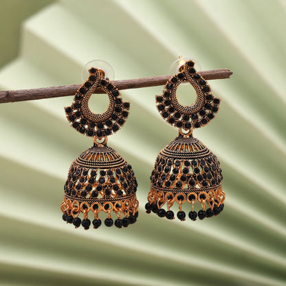 Beautiful Black Color Oxidised Earrings Perfect For Women’S Ethnic Styling, Parties, And Wedding Fashion