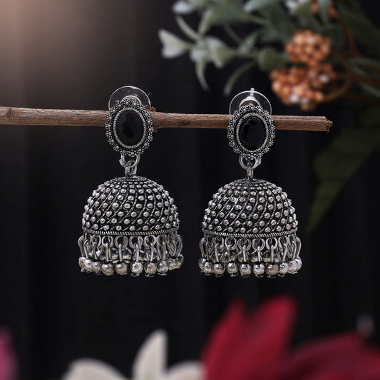 Gorgeous Black Color Oxidised Earrings Designed For Festivals, Weddings, And Women’S Ethnic Styling Jewelry