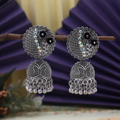 Gorgeous Brown Color Oxidised Earrings Crafted For Cultural Events, Festivals, And Women’S Fashion Styling