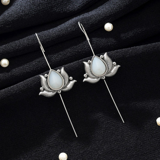 Silberfarbener oxidierter Ohr-Cuff Klassisches minimales ethnisches Schmuckdesign