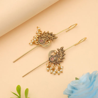 Hellrosa Farbe Oxidierter Ohrschmuck Stylischer Alltagsschmuck