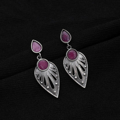 Rani Color Oxidised Earrings With Artistic Handcrafted Traditional Beauty