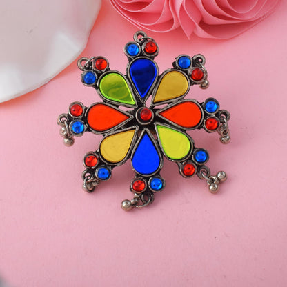 Ethnic Multi Color Oxidised Rings For Bohemian And Indo-Western Wear