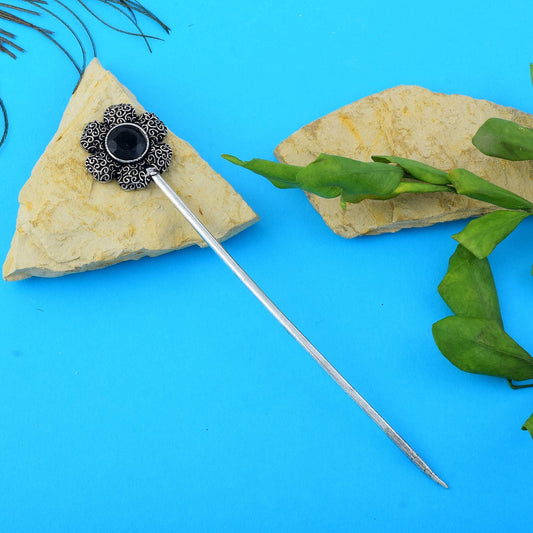 Gorgeous Black Color Oxidised Hair Pin Perfect For Women’S Ethnic Fashion And Bridal Outfits