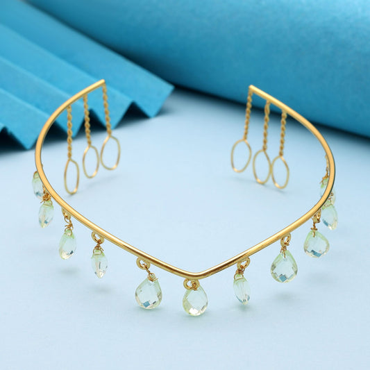 Pista Green Color Hair Crown (Tiara) (FNHRP116PG)