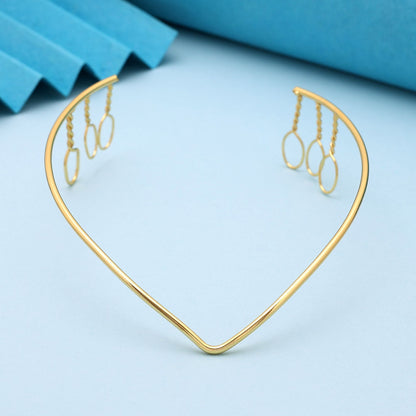 Gold Color Hair Crown (Tiara) (FNHRP119GLD)