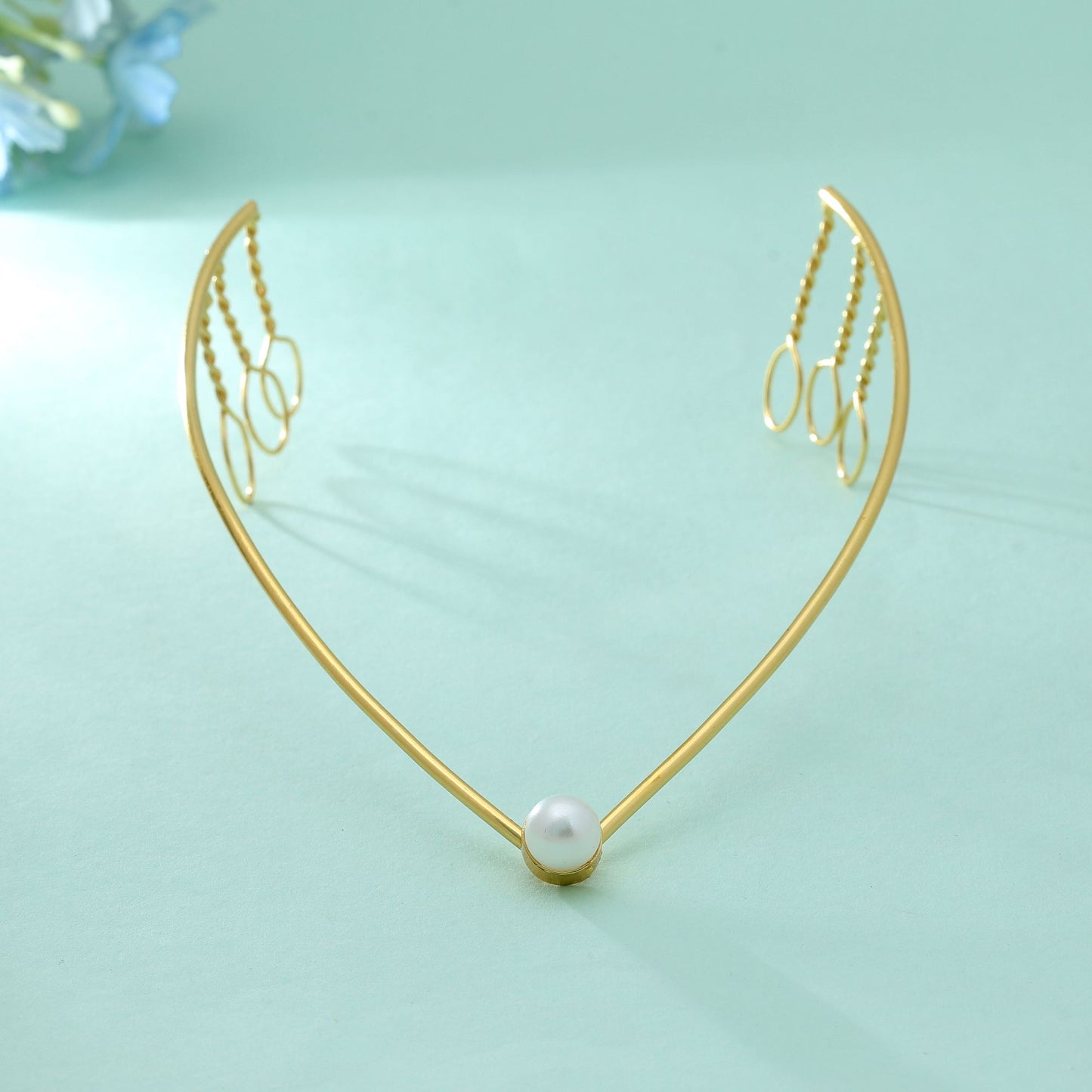 Goldene Haarkrone Elegant Braut Prinzessin Stil Hochzeitshaarschmuck Accessoire
