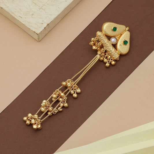 Grüne Haarspange Elegantes festliches Haarschmuck Traditionelles Accessoire