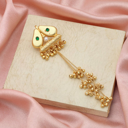 Grüne Haarspange Elegantes festliches Haarschmuck Traditionelles Accessoire