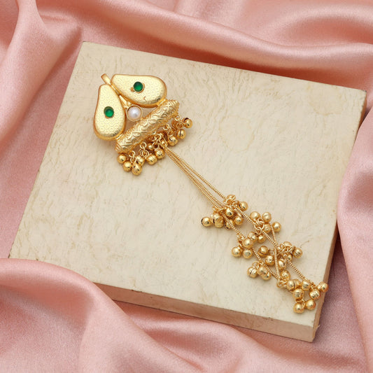 Grüne Haarspange Elegantes festliches Haarschmuck Traditionelles Accessoire