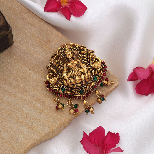 Royal Rani & Grünfarbene Tempel-Haarspange Traditioneller Ethnischer Schmuck Accessoire