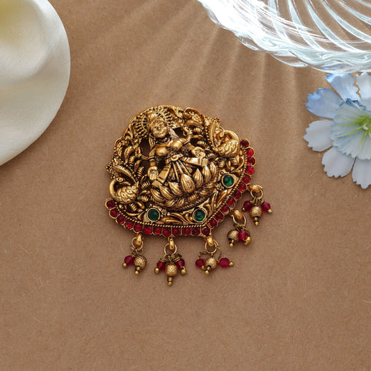 Anmutige Rani & Grünfarbene Tempelhaarspange Traditionelles Festliches Haaraccessoire