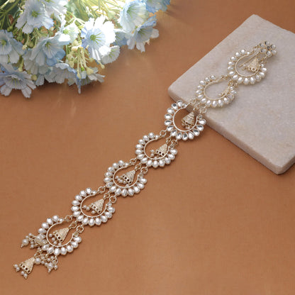 Gold Color Choti Accessories with Elegant Traditional Design for Bridal Hairstyle and Festive Jewelry Look